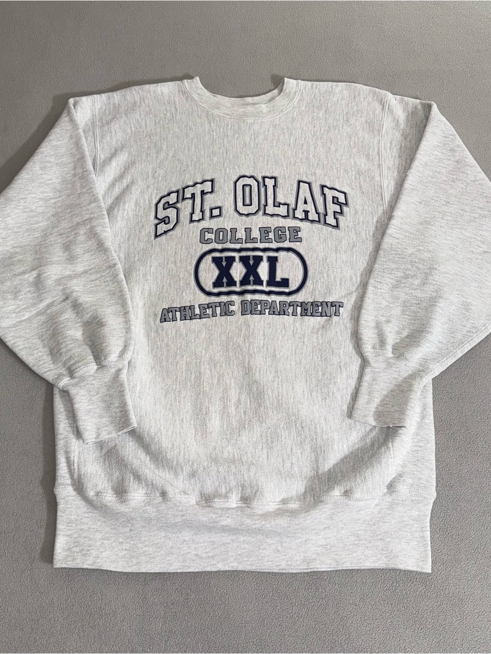 Vintage Champion Reverse Weave St Olaf College Sweatshirt XL Heavy Hip Hop 90s